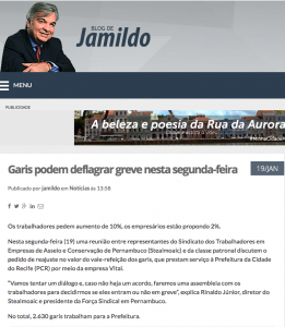 Clipping Jamildo 19/01/2015
